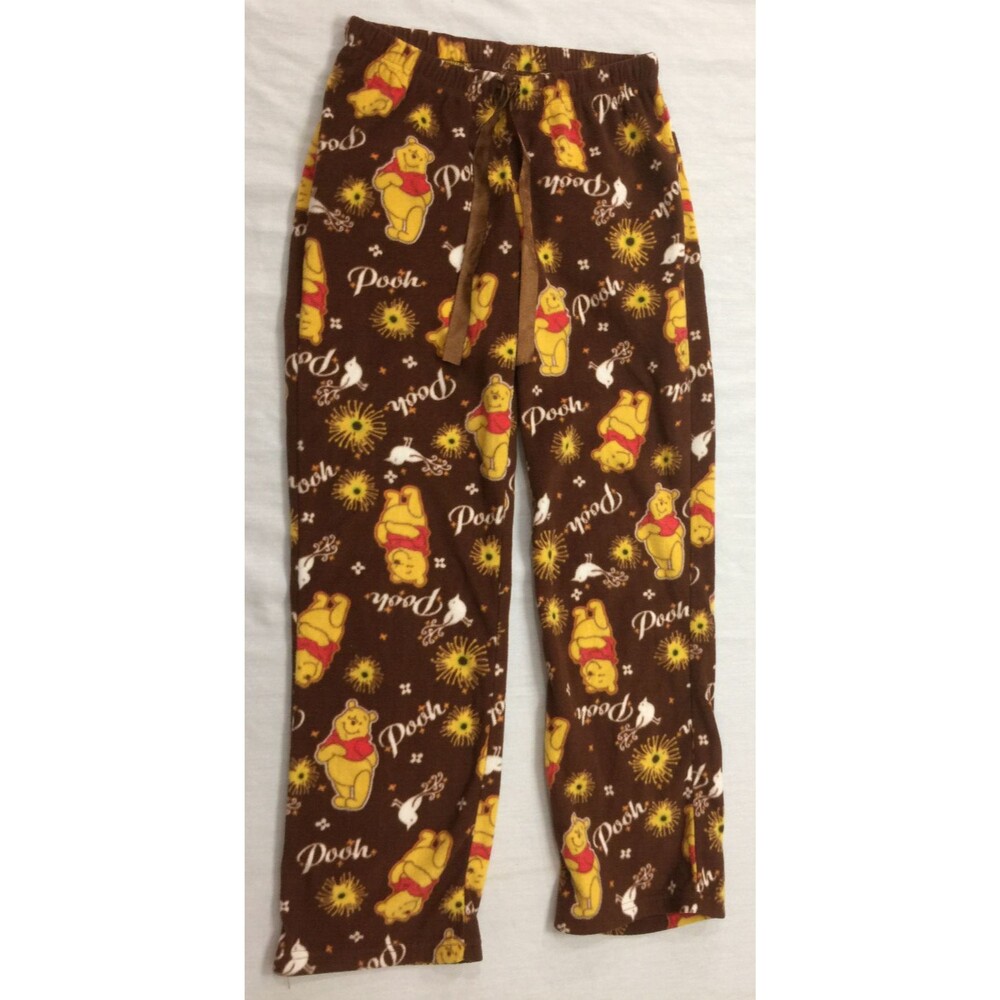 DISNEY WOMENS FLEECE WINNIE POOH LOUNGE PAJAMA PANTS SIZE S